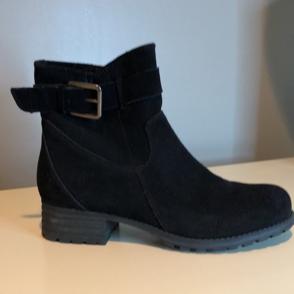 Clarks Ladies Smart Ankle Black Suede Boots "Marana Amber" - Picture 7 of 12